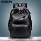 Men's Leather Backpack Anti-theft Backpack Rechargeable and Waterproof