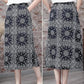 Women Summer Large Size Printed Lantern Skirt In Spring and Summer Loose High Waist A-line Vintage Elastic Casual Long Skirt
