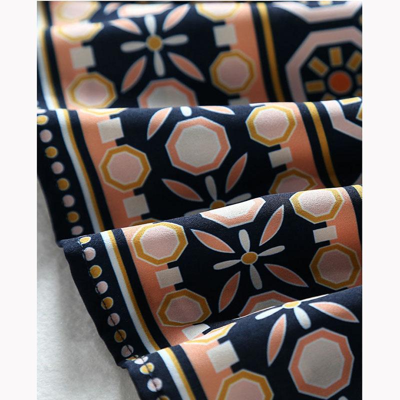 Short-sleeved Ice Silk Dress Female Summer Retro Floral Thin Loose Skirt Simulation Silk Temperament Printed Pleated Dress A-line Skirt