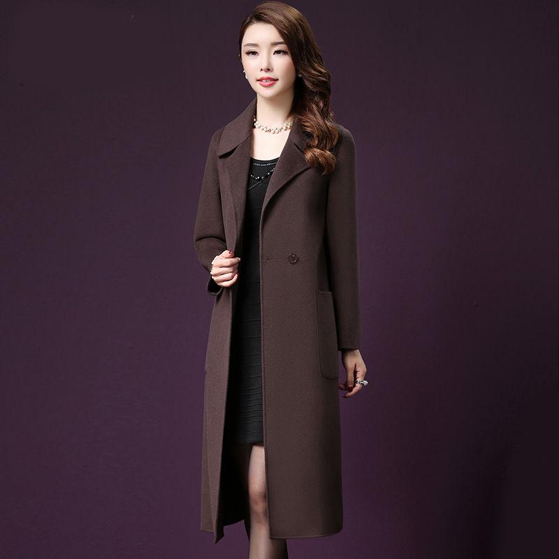 Plus Velvet Thermal Jacket Large Size Woolen Coat Winter Trend Woman's Clothing Long Sleeve