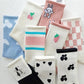Five Pairs of Women's Cotton Korean Fashion Socks White Cartoon Pattern Stockings