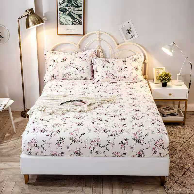 Fitted Waterproof Twin Mattress Cover Cotton Thick Printed Bedspread Bed Sheet Mattress Protector