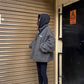 Winter Retro Japanese Loose Composite Plus Velvet Thick Gray Lamb Velvet Padded Jacket Cotton Woolen Coat