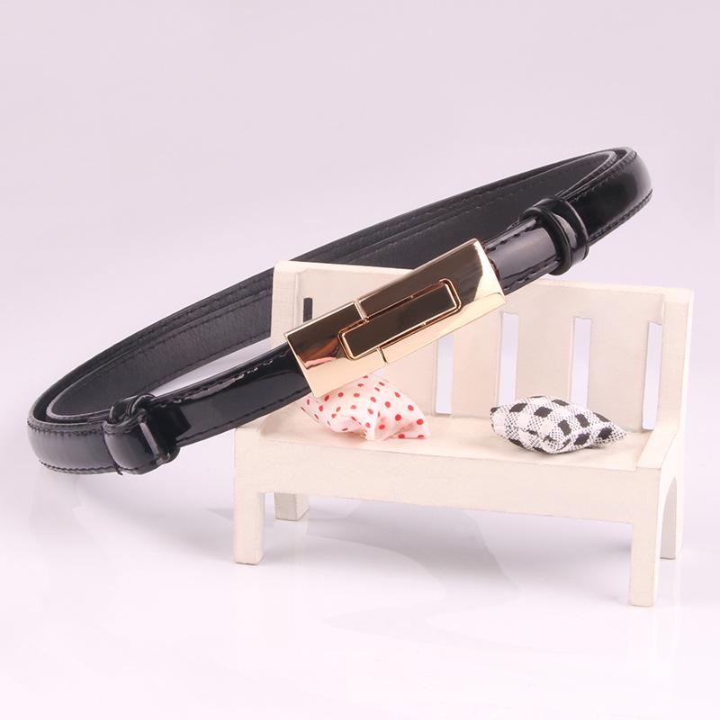 Women buckle adjustment fine belt Decorative candy color belt