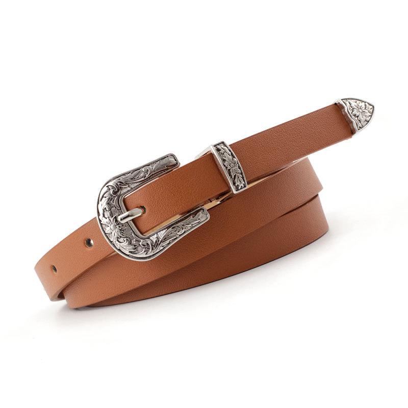 Waist Belt Fashion Women Waist Pin Buckle Belt Waistband Metal Round Ring Circle