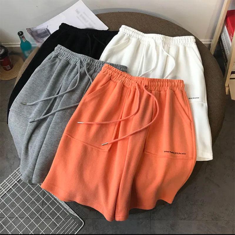 Summer Sports and Leisure Printed Trousers Women's Loose All-match Home Sports Outer Wear Shorts High Waist Trend