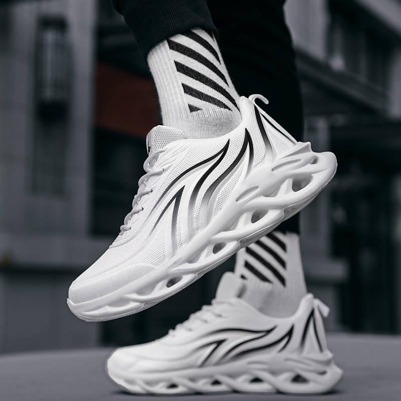 Black Blade Shoes for Men Antiskid Damping Men Athletic Training Run Sneakers Breathable Runing