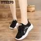Cloth Shoes Women's Shoes Net Shoes Solid Color Breathable Casual Shoes Sports Running Shoes