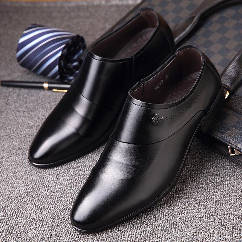Men's Shoes Flat Oxford Pointed Toe Slip-on Breathable Wedding Office