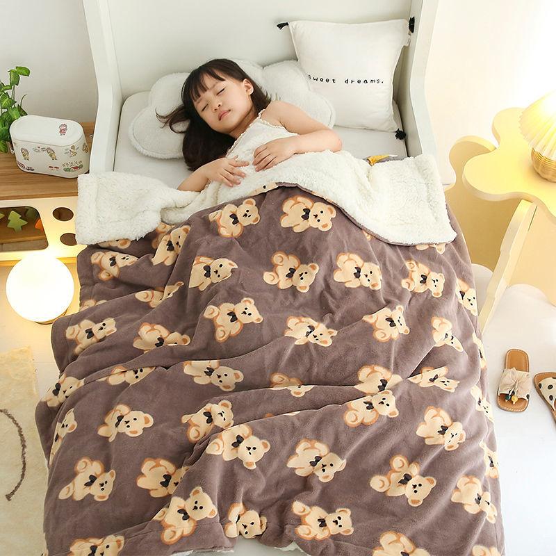 Winter Plush Warm Baby Quilt Newborn Baby Quilt Small Wool Blanket Children's Quilt Thickened In Autumn and Winter
