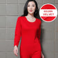 Autumn and Winter Gold Warm Velvet Women's Plus Velvet Thick Thermal Storage Knee Pad Thermal Underwear Set