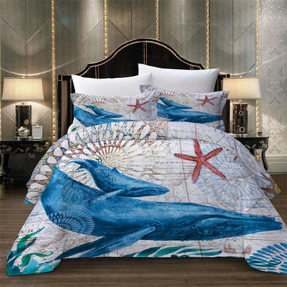 3D Whale Bedding Set Duvet Cover Sets for Twin Full Queen Size Bed Bedline Home Textile