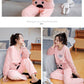 Autumn and Winter Coral Fleece Women's Pajamas Keep Warm Cute Student Flannel Long Sleeves Can Be Worn Outside Home Clothes