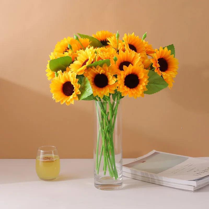 Sunflower Simulation Flower Sunflower Hand Bouquet Fake Flower Bouquet Picnic Photo Props Decorations Home Decoration