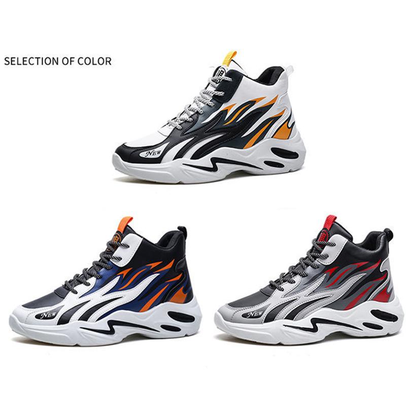 Summer Autumn Men's Sneakers Korean Trendy High-top Shoes All-match Student Men's Basketball Shoes