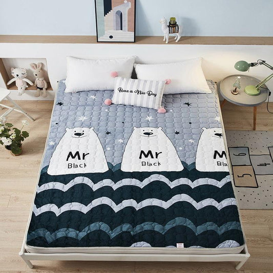 Winter Double-sided Plus Velvet Soft Coral Velvet Mattress Thicker Breathable Household Double Bed Mattress with Washable Tatami Mattress