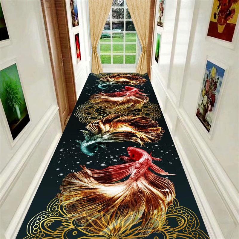 Upgraded Gold Diamond Velvet Carpet 3D Printing  Carpet Corridor Aisle Anti-fouling Blanket Waterproof and Non-slip Rugs for Living Room