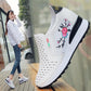 Women Summer Fashion White Hollow Sneakers Breathable Student Sport Running Shoes