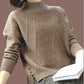 Sweater Women Autumn Winter Loose Casual Solid Color Sweater Long-sleeved Knitwear Short Sweater