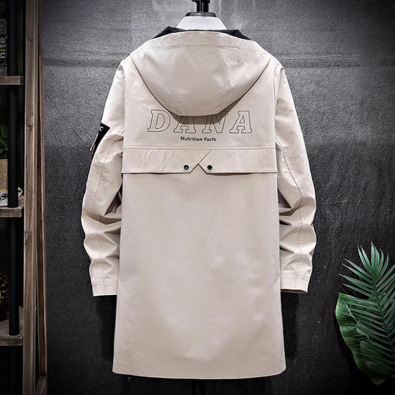 Men Large Size Jacket Hooded Workwear Casual Loose Coat Soft and Comfortable Windbreaker Long Spring & Fall Style
