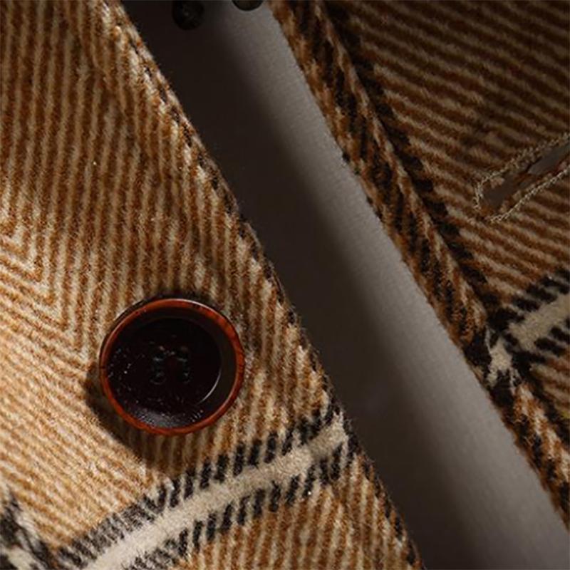 Cotton Thick Woolen Coat Men's Autumn and Winter Loose Korean Style Trendy Woolen Jackets
