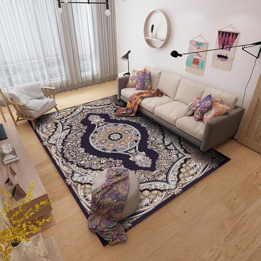 Europe Living Room Carpet Pastoral Flower Sofa Floor Mats Retro Rugs and Carpets Area Persian Carpet