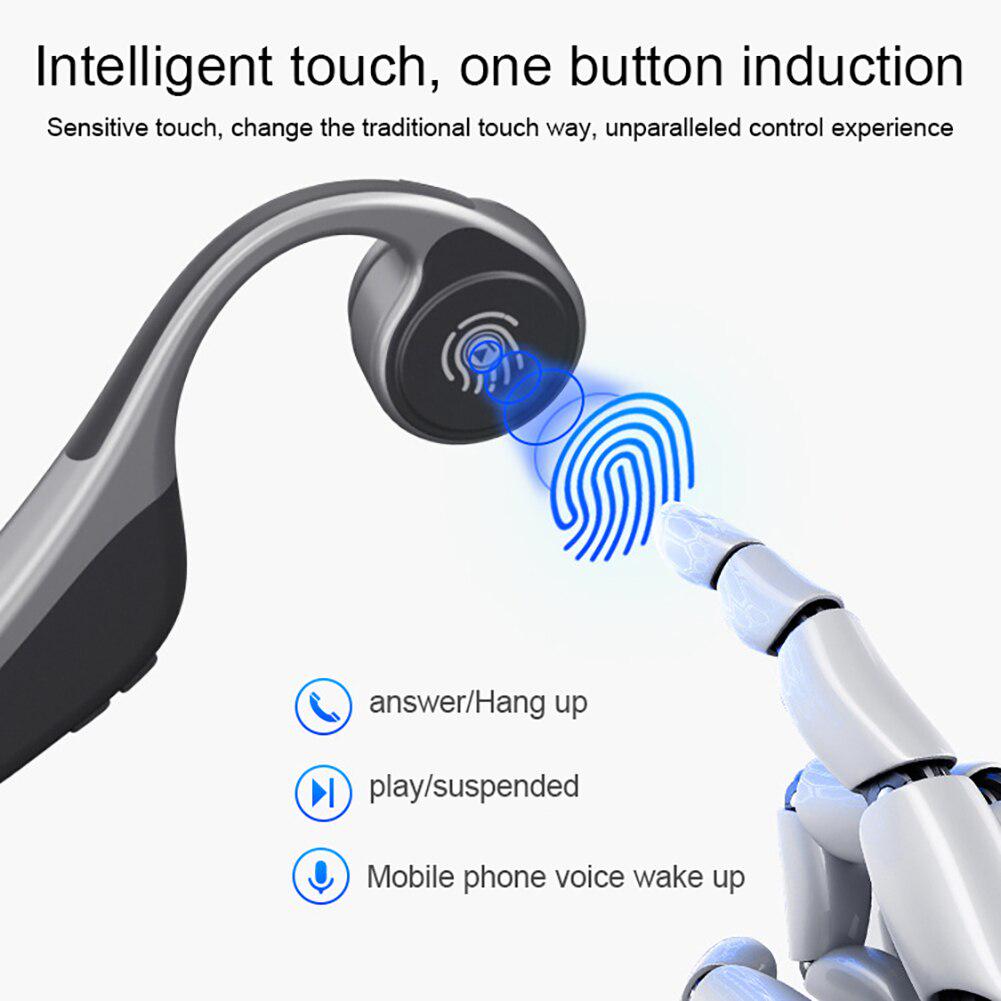 Bone Conduction Sports Bluetooth Headset Earphones Stereo Wireless Music Handfree for Sports Driving