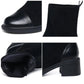Faux Leather Stretch Boots Female British Style Martin Boots New Frosted Short Boots Thick Heel Mid-heel Female Mid-tube