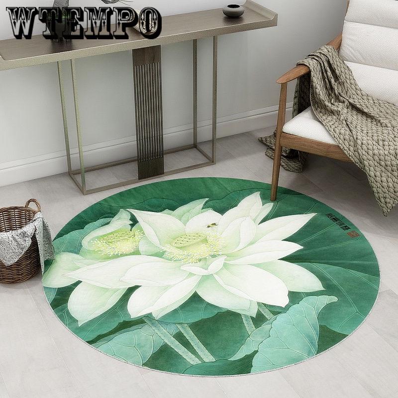 Hanging mat yoga mat soft bedroom carpet living room carpet Chinese style round carpet