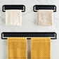 Towel Holder Rack Rail Hanging Space Aluminum Wall-mounted Slippers Rack on The Wall Single Pole Nail-free Bathroom Toilet Bath Towel Organization