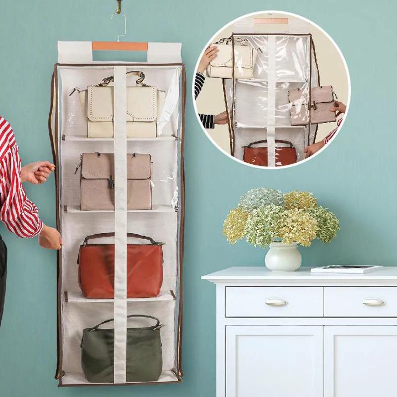 Fully-enclosed Door Bag Storage Hanging Bag Closet Side Bag Finishing Multi-layer Wall-mounted Dust-proof Fabric
