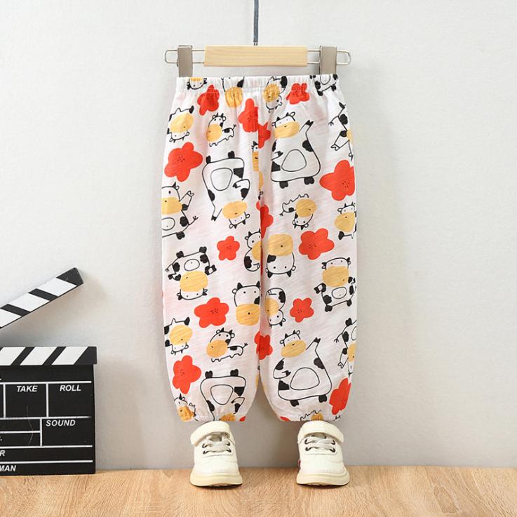 Summer Anti Mosquito Pants Children's Boys' and Girls' Pants Thin Baby Sports Pants Lantern Pants
