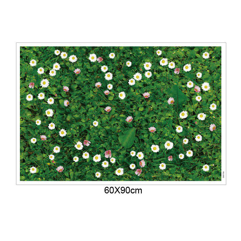 [Wall sticker] new design simulation green lawn flowers home decoration wall stickers living room fl