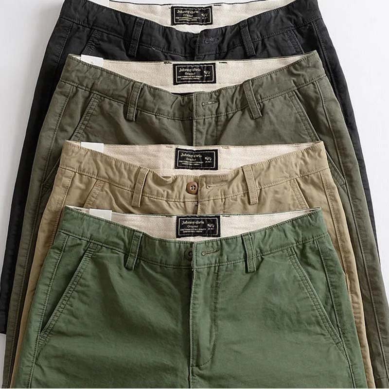 Summer Casual Shorts Men's Texture Slim Fit Trend Five-point Pants Men's All-match Straight Workwear Five-point Pants