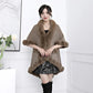 Double-layer Soft Plush Noble Luxury Shawl Autumn Winter Cute Body Cardigan Loose Cloak Wrap Thick Knitted Jacket Fur Shawl Solid Mantle Shawl