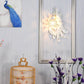 Retro peacock crystal LED wall lamp living room background bedroom bedside peacock phoenix wall lamp