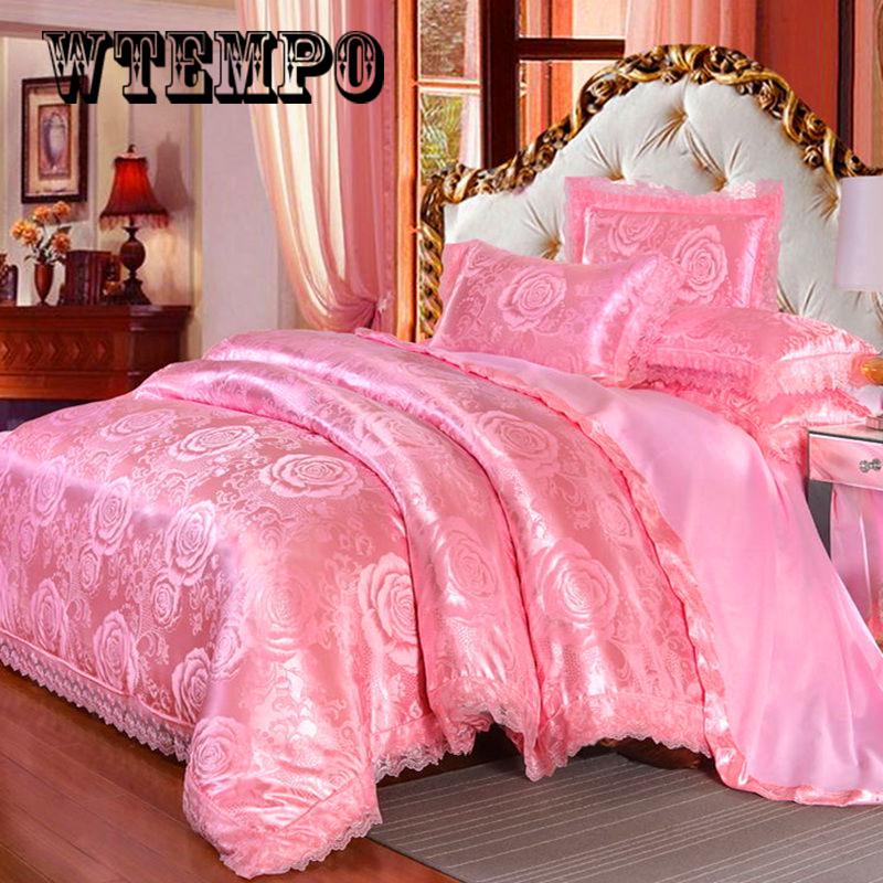 Jacquard Bedding Set King Queen Size Duvet Cover Set Bed Linen Bed Sheet Set Bedclothes