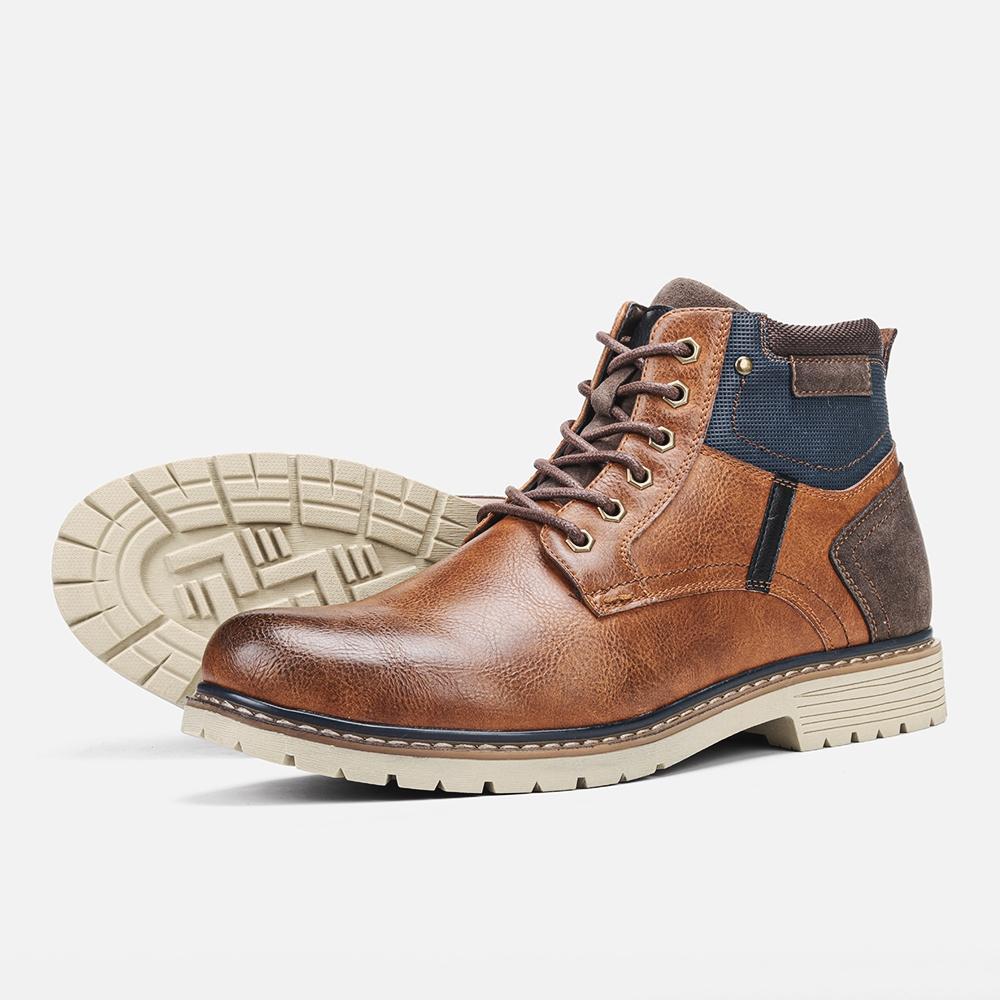 Retro Men's Winter Boots Keep Warm Men's Winter Shoes Are Handsome and Fashionable All-match