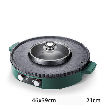 2200W Heat Pot BBC All-in-one Machine Electric Baking Pan Flat Frying Pan Multi-purpose Small Heat Pot for Family