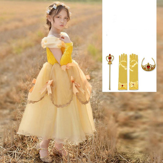 Belle Princess Dress Girls Summer Children's Dress Bell Aisha Aisha Frozen Children's Dress Skirt