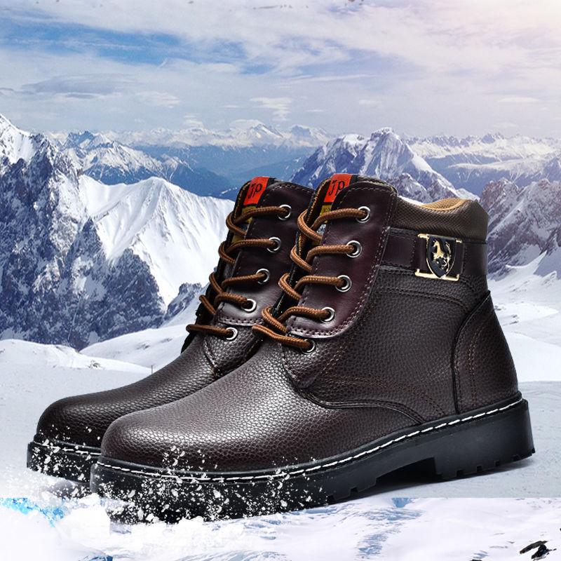 Martin Boots Men's Snow Boots Retro Men High Top Work Shoes Men's Leather Boots Men's Leather Shoes
