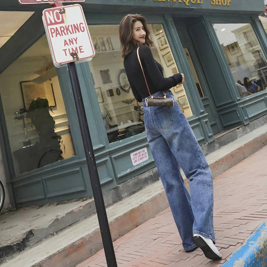 Flare Jeans High Waist Denim Wide Leg Pants Women Trousers Plus Size Bell Bottom Pants Joggers