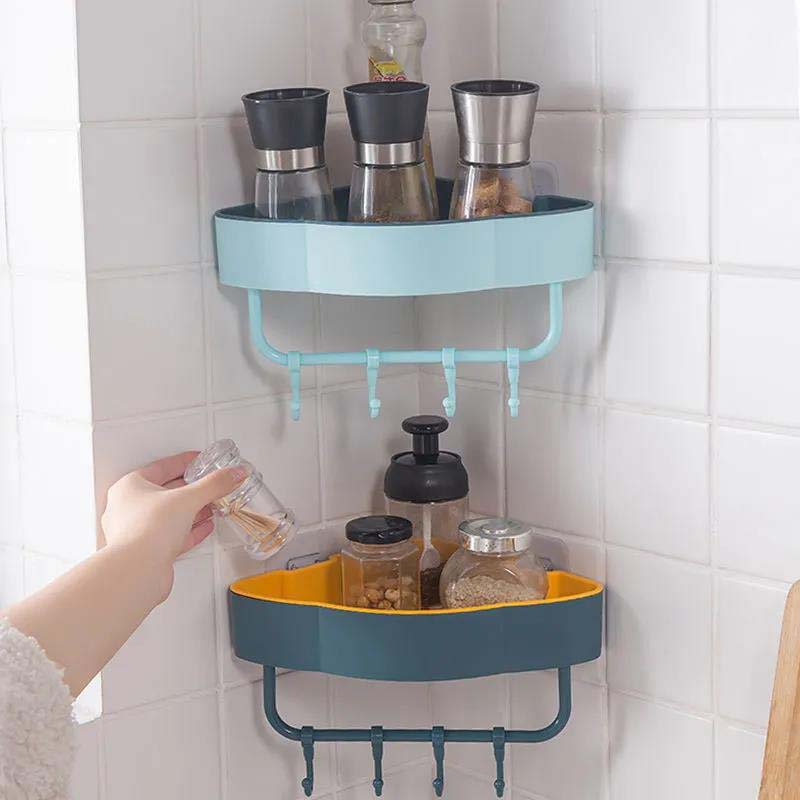 Multi-function Triangle Shelf Bathroom Kitchen Bathroom Wall Storage Rack