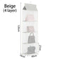 1PC Bag Storage Hanging Bag Home Wardrobe Hanging Fabric Bag Dustproof Storage Rack Dormitory Storage Artifact 2/3/4 Pockets Wall Hanging Bag