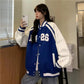 Baseball Uniform Jacket Women's Autumn and Winter Loose Tops Lazy Wind Casual High-end All-match Jacket Comfortable and Breathable