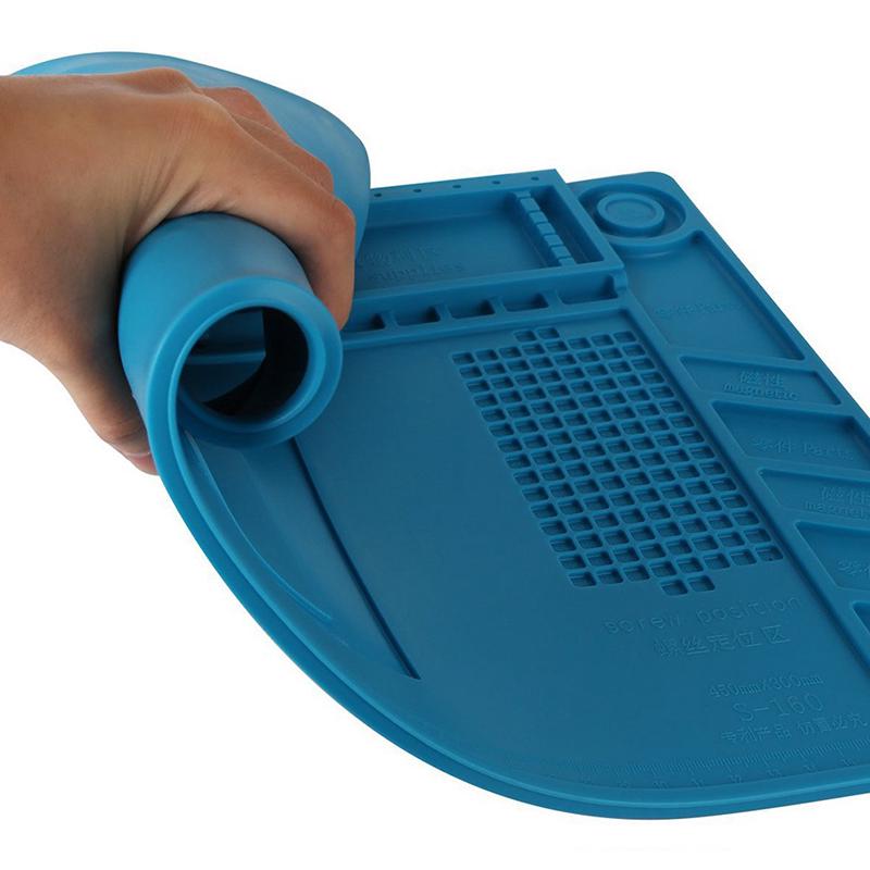 Big Heat-Resistant Silicone Pad Desk Magnetic Mat Platform PCB Phone Soldering Repair Station Work Insulation 500 C