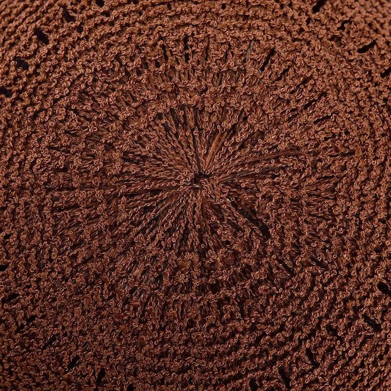 Women's Bow Flower Cotton Linen Cap Spring Summer Fisherman Hat All Match Floral Diamond Cap Windshield Sun Hat Elegant Pot Cap