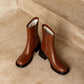 Vintage Women Boots Winter Shoes Knee High Riding Boots Leather Ankle Booties Black Brown Fur Warm Boots Fashion