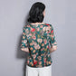 Women's Round Neck Top Summer Print Versatile Ice Silk Loose Short Sleeves