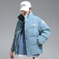 Winter Short Men's Down Jacket Chinese Style Couple Handsome Thick Warm Jacket